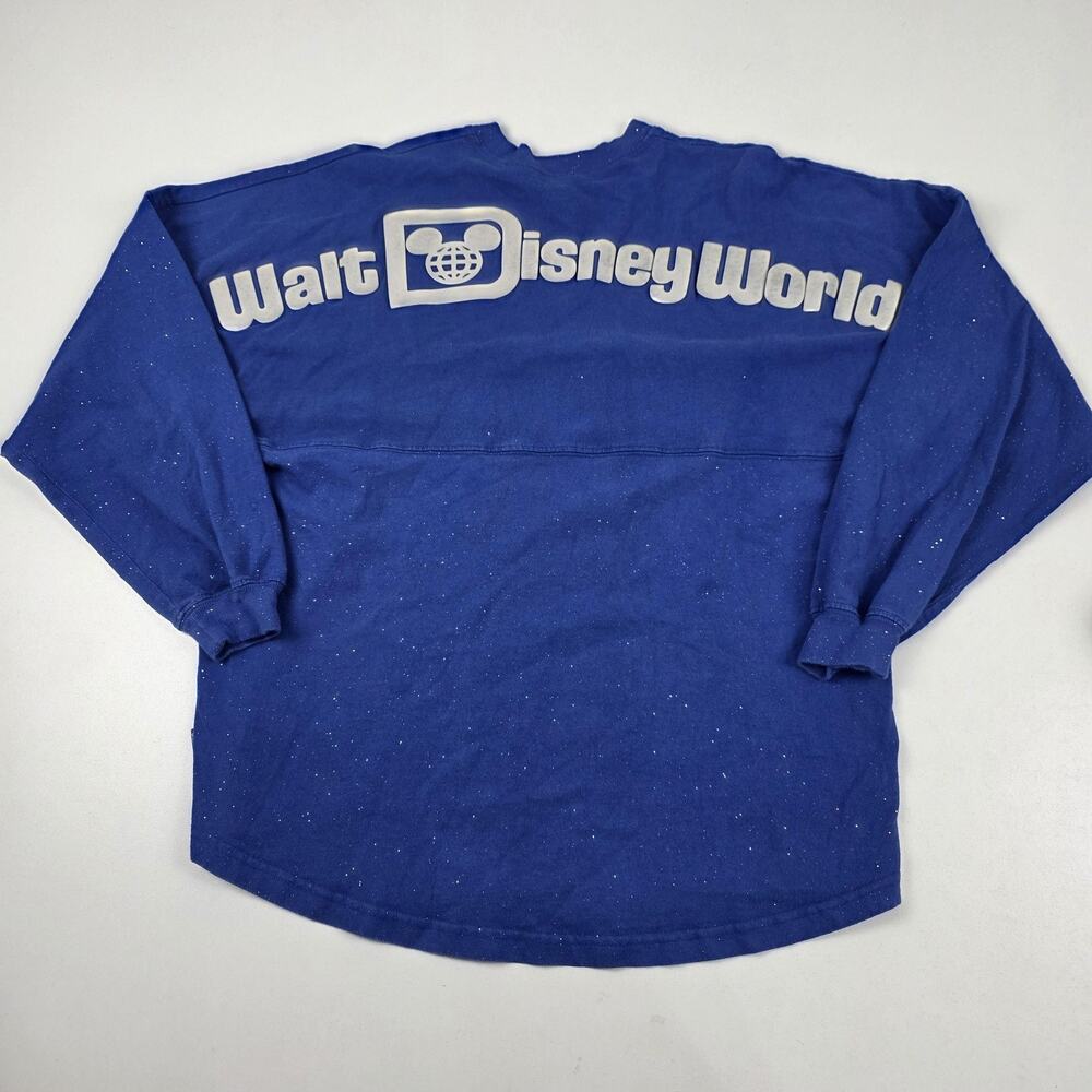 Disney Walt Disney World Shirt Womens Medium Blue Spirit Jersey Long Sleeve 1971